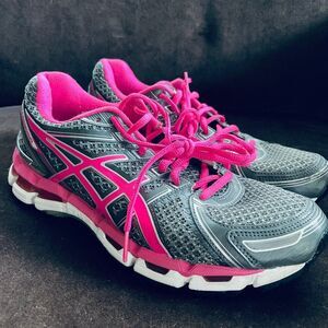 Asics Gel Kayano 19 Women's Athletic Running Shoes T350Q Grey Pink White 10 US
